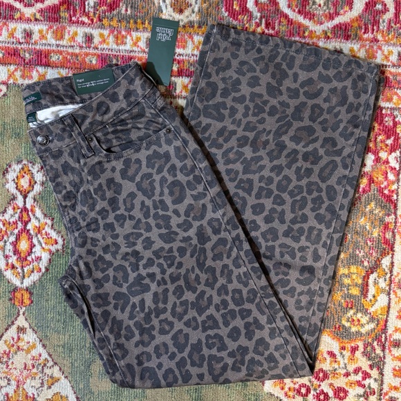 Wild Fable Leopard / Cheetah Print Pants Low Rise Baggy Jeans - Picture 4 of 7